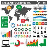 Energy infographic design elements