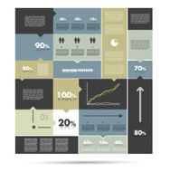 Sale box diagram for infographics Speech bubbles chart