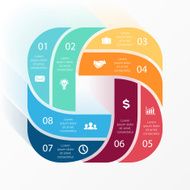 Vector circle infographic Template for cycle diagram graph presentation and N15