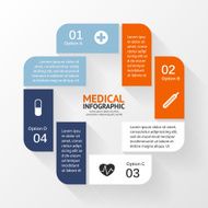 Medical healthcare circle plus sign infographic