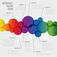 Circle Line infographics design template with diagram set