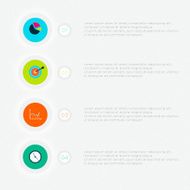 Abstract business info graphics template with icons N17