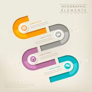 modern abstract colorful paper infographic elements