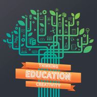 Vector tree education and science concept N2