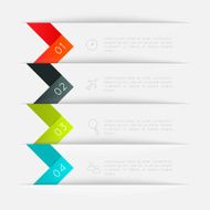 Abstract business info graphics template with icons N18