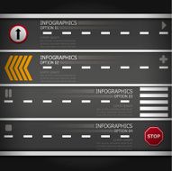 Street & Sign Infographics Design Template N4