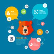 Bear market and Finance infographic template