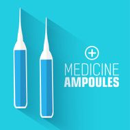 flat medicine ampoules background concept