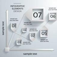 Abstract 3d paper infographics template design N3