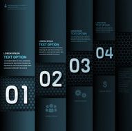 Abstract paper Infographics and metalic bars