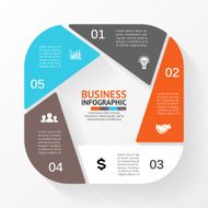 Business circle infographic diagram with options N10