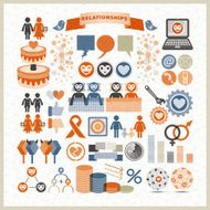 human relationships infographic icons N2