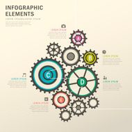 rotation gear infographics design