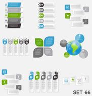 Collection of Infographic Templates for Business Vector Illustration eps10