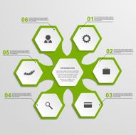 Abstract hexagon infographics template N2