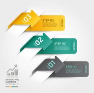 Modern arrow Infographics origami banner template N2