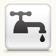 Square Button with Faucet interface icon