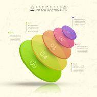 colorful translucent pie chart infographic elements