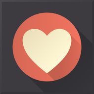 Colorful heart icon (flat design)