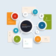 Minimal Infographics elements design Abstract circles and squares infographics