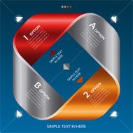 Mobius strip of paper Vector option infographic