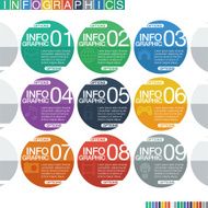 Abstract infographics flat design N10