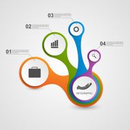 Abstract infographic in the form of metabolic Design elements N13