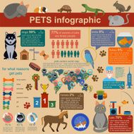 Domestic pets infographic elements helthcare vet N13