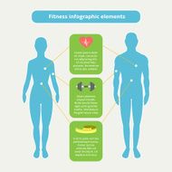 Infographic elements for fitness and sports