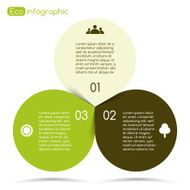 Modern vector info graphic for eco project N3