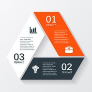 Modern vector info graphic for business project N43