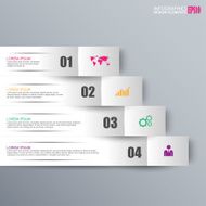 Abstract 3D paper Infographic N13