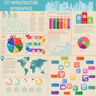 Set of elements infrastructure city vector infographics N7