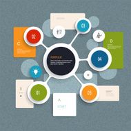 Minimal Infographics elements design Abstract circles and squares infographics N2