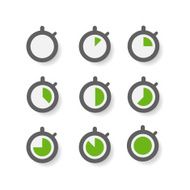 Clock icons collection Design elements