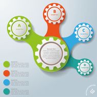 Infographic White Connected Gears ABCD