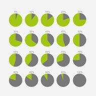 Set of circle diagram infographic design