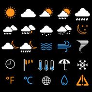 weather vector set