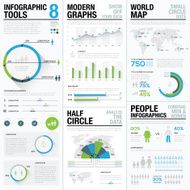 World map infographics & business visualization vector elements