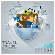 Global Travel And Journey Infographic With Round Circle Diagram N2