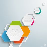 Infographic Colored Paper Hexagons