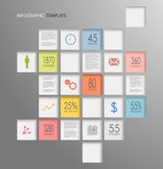 Info graphic squares elements template