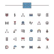 Vector Colored HR Line Icons