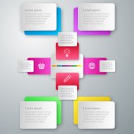 Vector illustration infographics paper rectangles