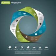 Modern vector info graphic for business project N45