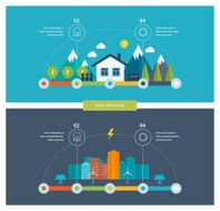 Ecology illustration infographic elements flat design Eco life