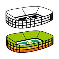 Soccer Stadium vector sign