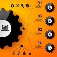 Set of infographic buttons for websites N2