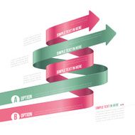 Steps paper strip template Vector option infographic