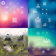 business infographic with unfocused background N19